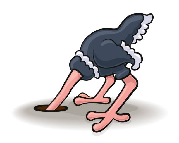 an ostritch with his head in the sand